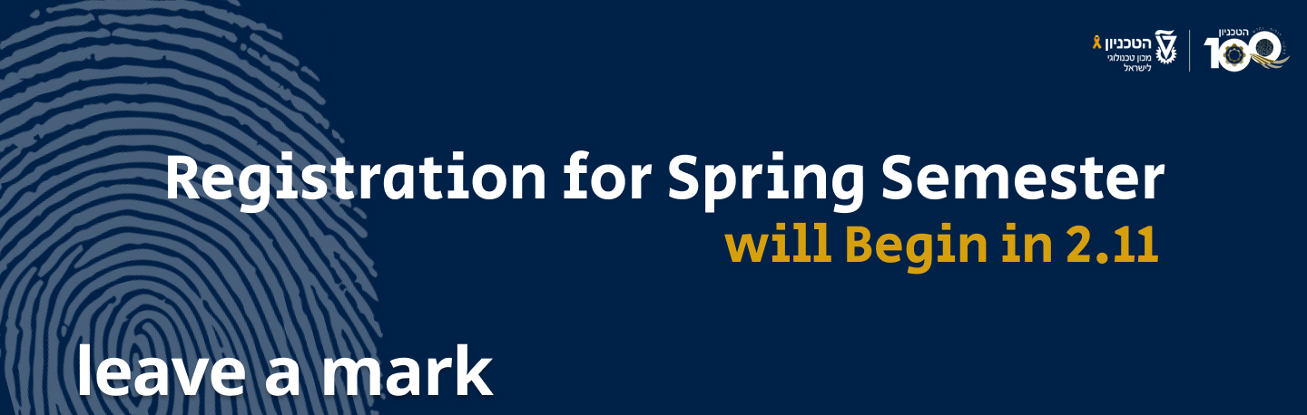 Registration For Spring Semester will begin in 22.Nov