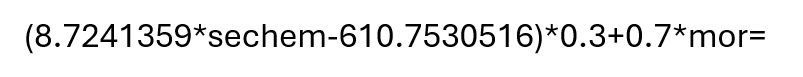 (8.7241359*sechem-610.7530516)*0.3+0.7*mor=